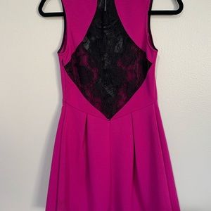 Magenta lace cocktail Dress